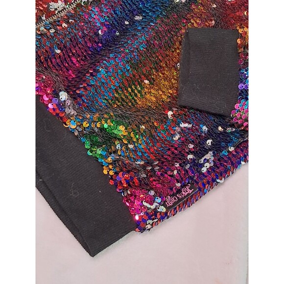 Jojo's Closet Two Way Rainbow Sequin Bomber Jacket Jojo Siwa Size XL 14/16 - Picture 7 of 12